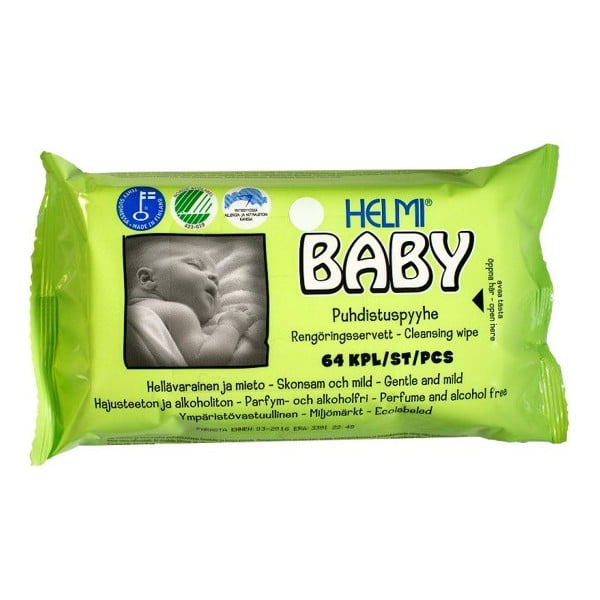 Helmi Baby kūdikių drėgnos servetėlės, 64 vnt.