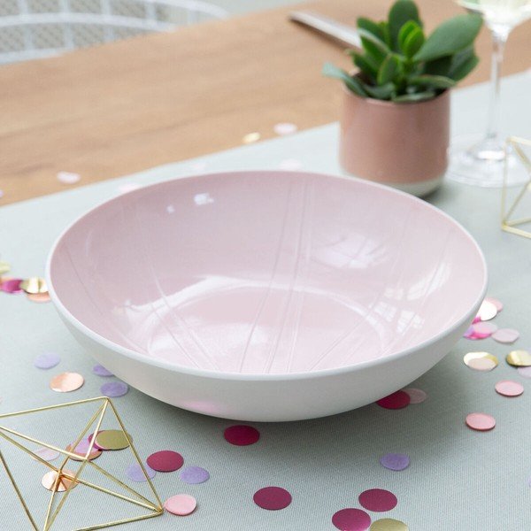 Baltos ir rausvos spalvos porcelianinis serviravimo indas Villeroy & Boch Leaf, ⌀ 26 cm-image-1