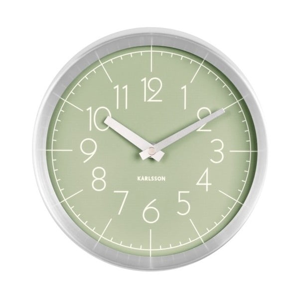 Žalias sieninis laikrodis Karlsson Convex