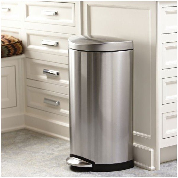 Sidabrinis pedalų krepšys simplehuman, 30 l-image-1
