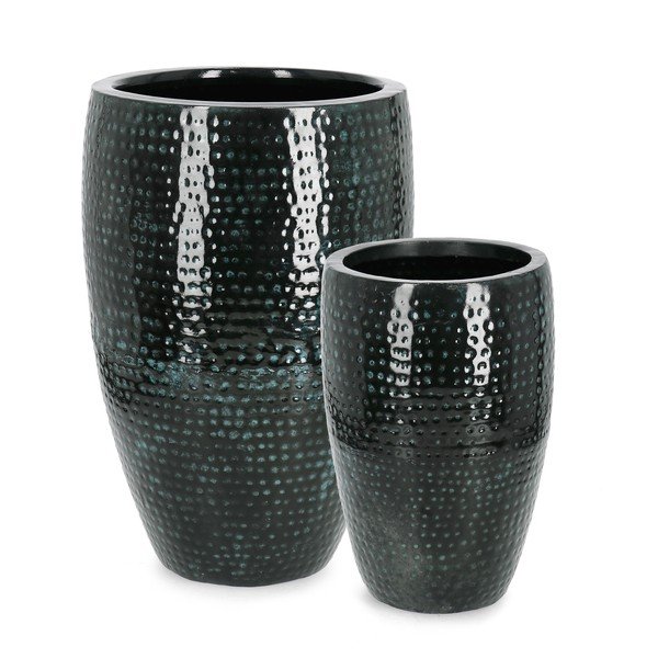 Iš metalo/iš emalio rankų darbo vazonai 2 vnt. ø 45 cm Nirad – Bizzotto