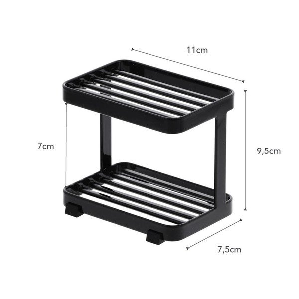 Juoda dviaukštė muilinė su laikymo vieta íYAMAZAKI Tower-image-3