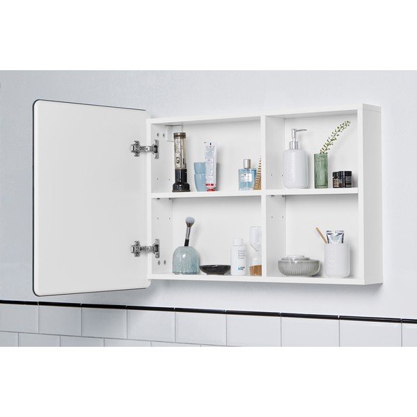 Pakabinama/su veidrodžiu vonios daiktadėžė baltos spalvos 80x58 cm Color Bath – Tom Tailor-image-1