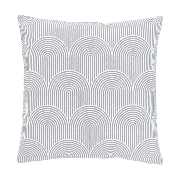 Pilkos spalvos medvilninis dekoratyvinis pagalvės užvalkalas Westwing Collection Arc, 45 x 45 cm