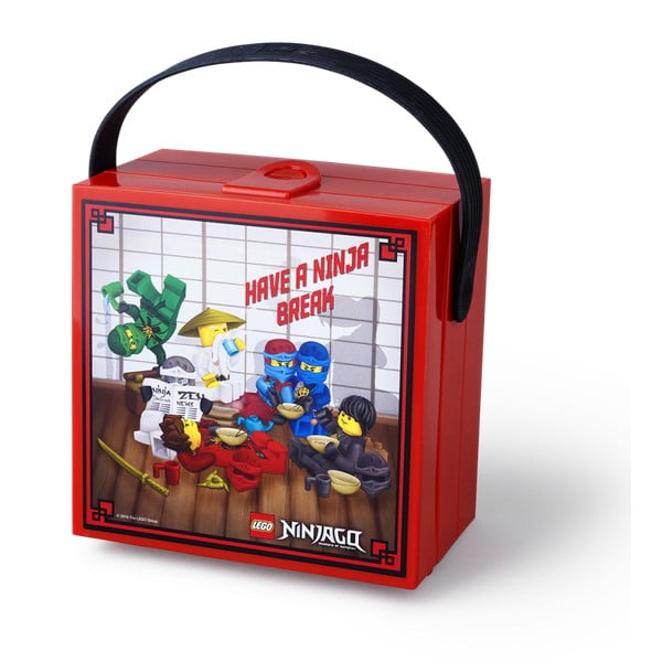 Raudona laikymo dėžutė su LEGO® Ninjago rankena