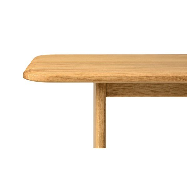 Natūralios spalvos iš ąžuolo masyvo konsolinis staliukas 40x120 cm Charlotte – Micadoni -image-2