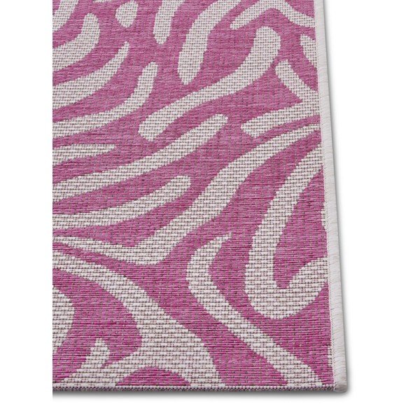 Rožinės ir smėlio spalvos lauko kilimėlis NORTHRUGS Cebra, 70 x 300 cm-image-2