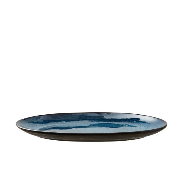 Juodos spalvos/mėlynos spalvos iš akmens masės lėkštė Gastro Dark Blue/Black – Bitz-image-2