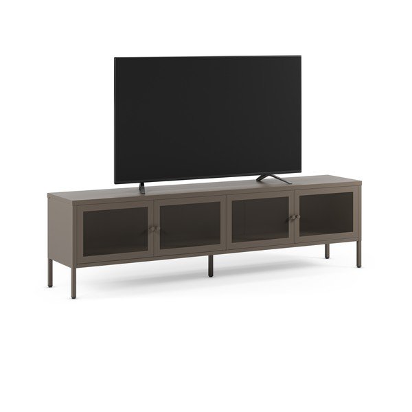 Pilkos spalvos iš metalo TV spintelė 160x50x35 cm Fayna – Marckeric-image-4