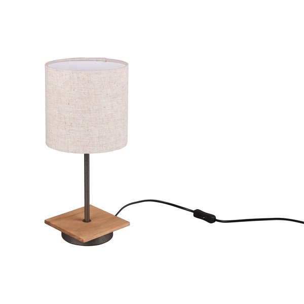 Stalinis šviestuvas smėlio spalvos/natūralios spalvos (aukštis 40 cm) su tekstiliniu gaubtu Elmau – Trio