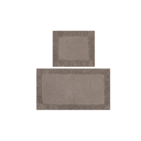 Šviesiai rudos spalvos vonios kilimėliai 2 vnt. rinkinyje 100x60 cm – Foutastic