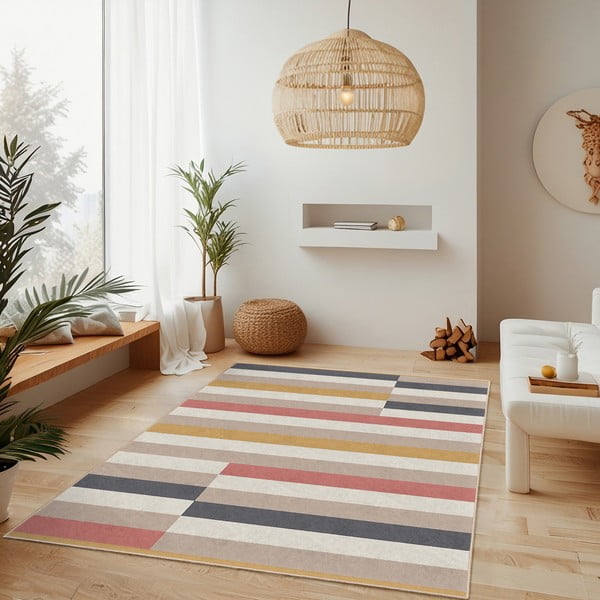 Skalbiamas kilimas 160x230 cm Rosy Bandas – Mila Home-image-2
