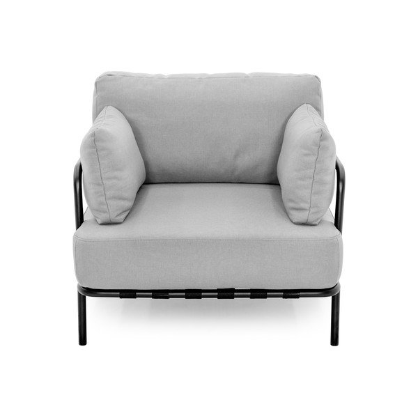 Paminkštinto audinio sodo krėslas šviesiai pilkos spalvos Salve – Sit Sit-image-2