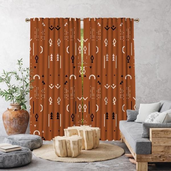 Rudos spalvos užuolaida 260x140 cm - Cipcici