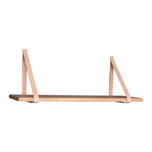 Medinė lentyna su odinėmis rankenomis House Nordic Forno, 120 x 20 cm-image-1