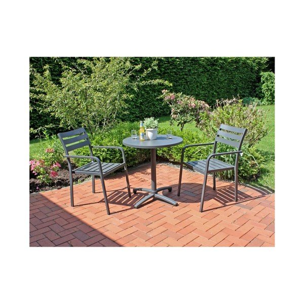 Sodo krėslas pilkos spalvos Treviso – Garden Pleasure-image-1