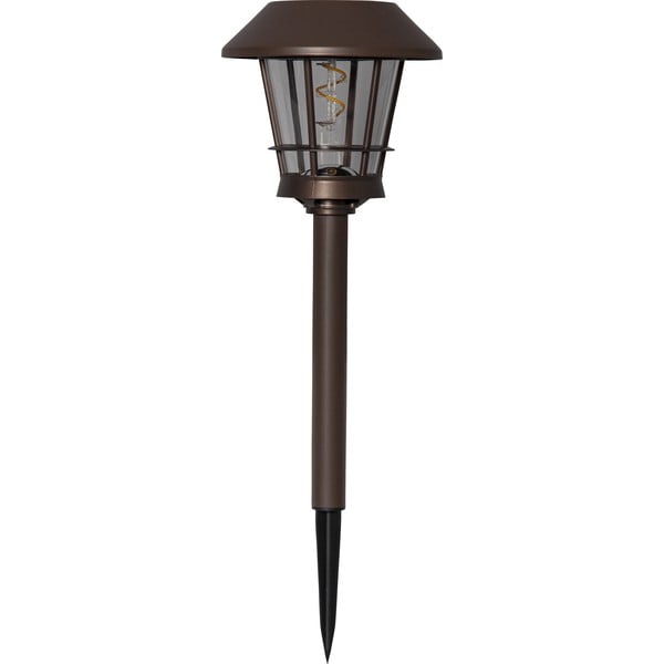 Ruda lauko saulės energija veikianti LED lempa Star Trading Fergus, aukštis 35 cm-image-2