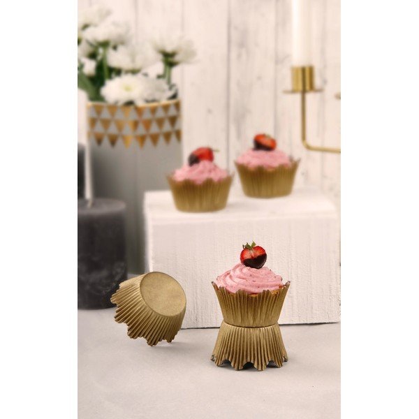 60 aukso spalvos popierinių formelių rinkinys kepimui Dr. Oetker Gold, ø 5,5 cm-image-1