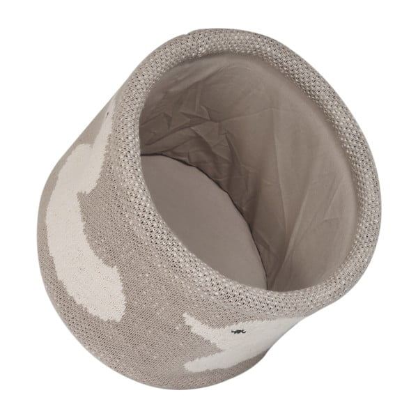 Smėlio spalvos medvilnės krepšys Kindsgut Duck, ø 16 cm-image-2