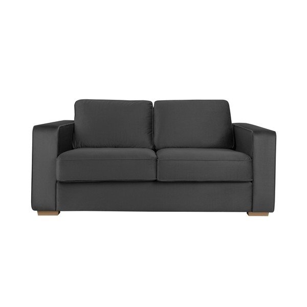 Kosmopolitinio dizaino Čikagos pilka dviejų vietų sofa