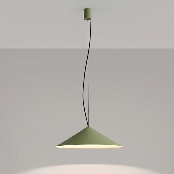 Khaki spalvos iš metalo kabantis šviestuvas LED ø 50 cm FINT – Thoro-image-1