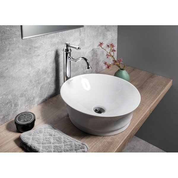 Kriauklei čiaupas blizgios sidabrinės spalvos stovimas Vienna – Sapho-image-1