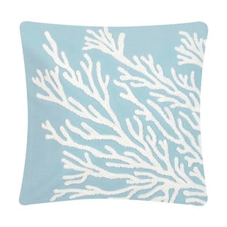 Mėlynos-baltos spalvos medvilnės dekoratyvinis pagalvės užvalkalas Westwing Collection Reef, 40 x 40 cm