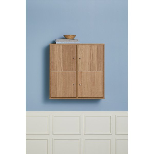 Pakabinama knygų spinta  natūralios spalvos iš ąžuolo 70x70 cm Mistral – Hammel Furniture-image-1