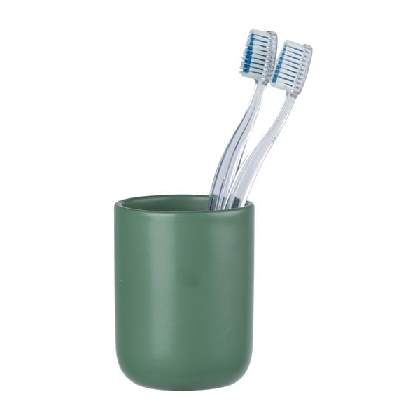 Žalias keraminis puodelis dantų šepetėliams Olinda - Allstar