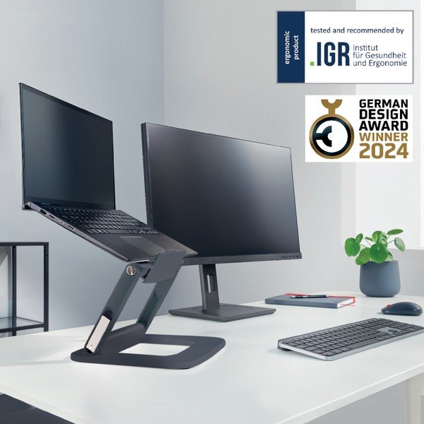 Reguliuojamas nešiojamojo kompiuterio stovas Ergo – Leitz-image-4