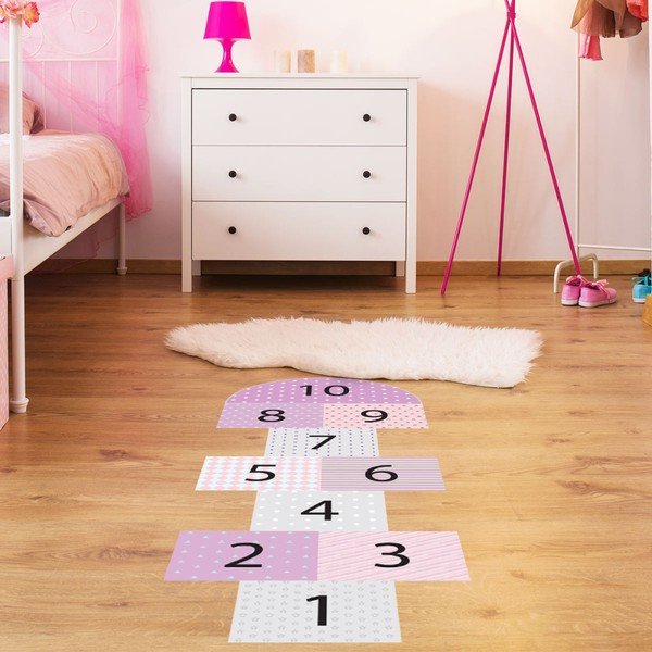 Lipnus vinilinis kilimas vaikams Ambiance Hopscotch Girly-image-1