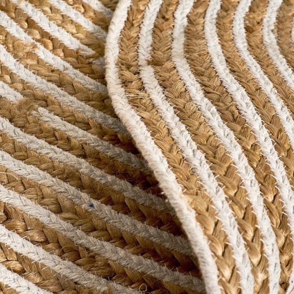 Iš džiuto apvalios formos kilimas natūralios spalvos ø 100 cm Natur – Casa Selección-image-2