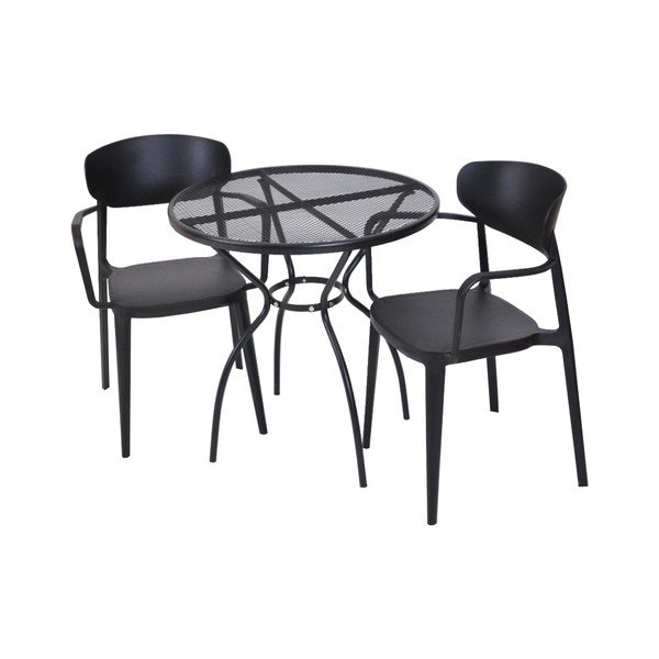 Plastikinė sodo kėdė juodos spalvos Mare – Rojaplast-image-1