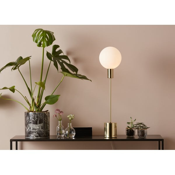 Žalvario stalinis šviestuvas "Markslöjd Uno Table Brass-image-1