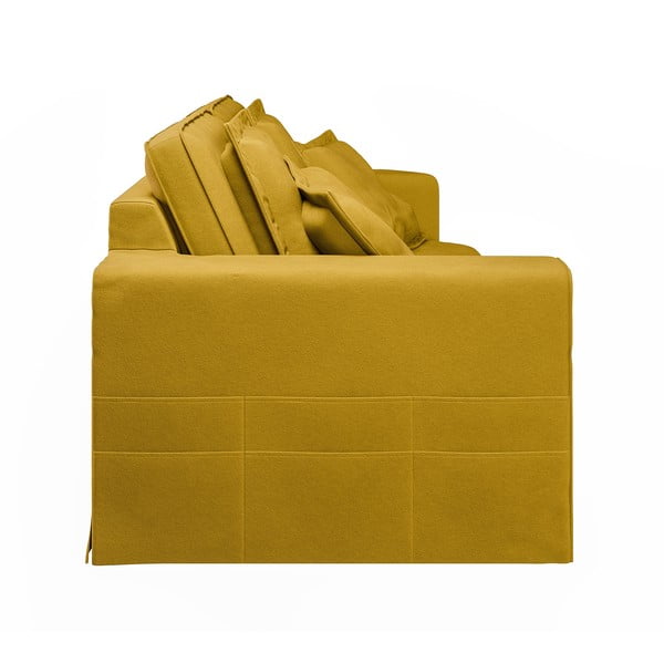 Geltonos spalvos sofa 196 cm Nora – Ropez-image-4