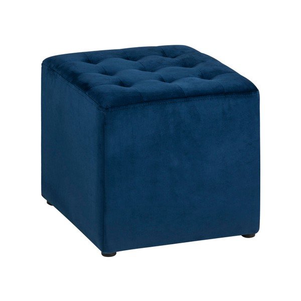 Tamsiai mėlynas aksomo pufas Actona Bryan