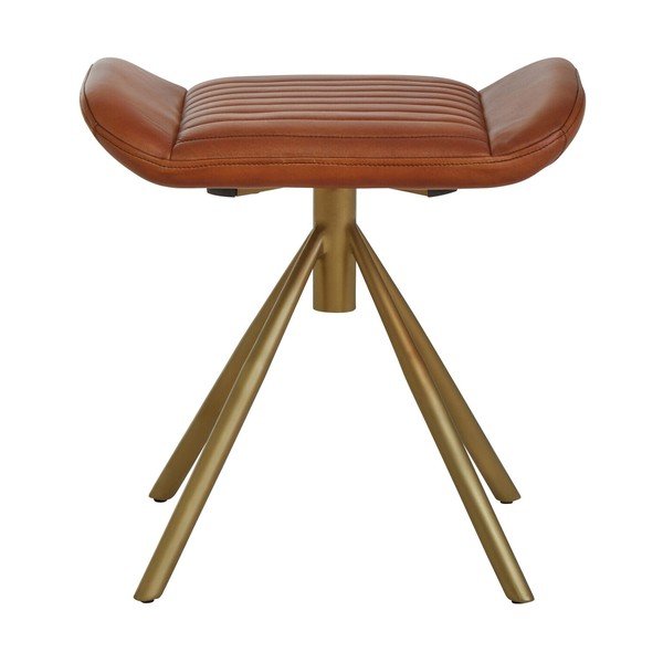 Rudos spalvos taburetė iš odos Buffalo – Premier Housewares-image-2
