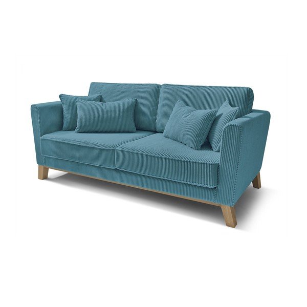 Iš kordinio velveto sofa turkio spalvos 186 cm – Bobochic Paris-image-3