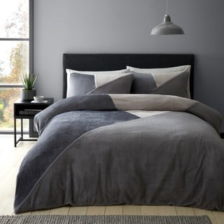 Fleece tipo dvigulė/itin ilga patalynė pilkos spalvos 230x220 cm Cosy Larsson Geo – Catherine Lansfield