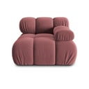 Modulinė sofa rožinės spalvos iš velveto (su dešiniuoju kampu) Bellis – Micadoni Home