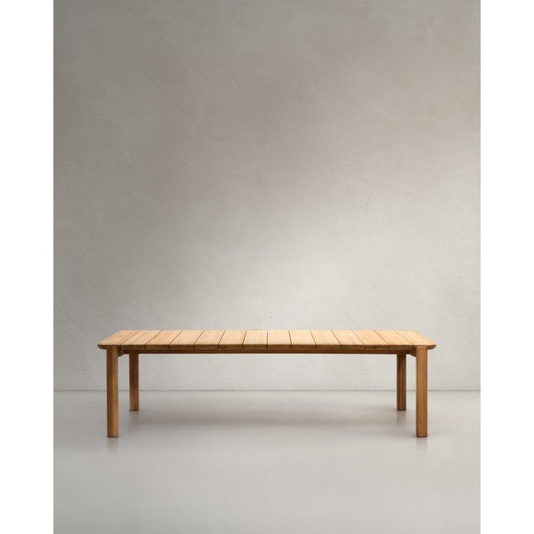Iš tikmedžio masyvo sodo valgomojo stalas 102x220 cm Icaro – Kave Home-image-3