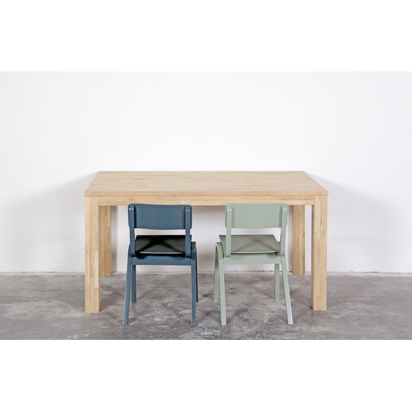 Medinis valgomojo stalas WOOOD Largo Neapdorotas, 85 x 150 cm-image-1