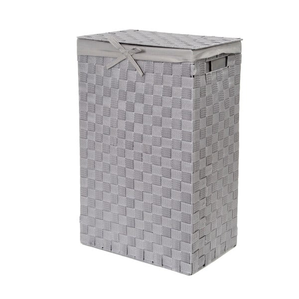 Pilkas skalbinių krepšys su dangčiu Compactor Compactor Laundry Basket Linen, aukštis 60 cm-image-1