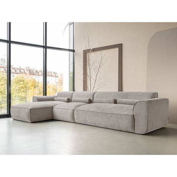Kampinė sofa smėlio spalvos (su kairiuoju kampu) Flex Felix – Miuform-image-3