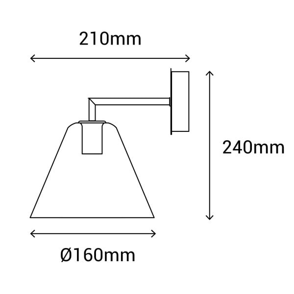 Bronzos spalvos sieninis šviestuvas SULION Gasby, ø 16 cm-image-3