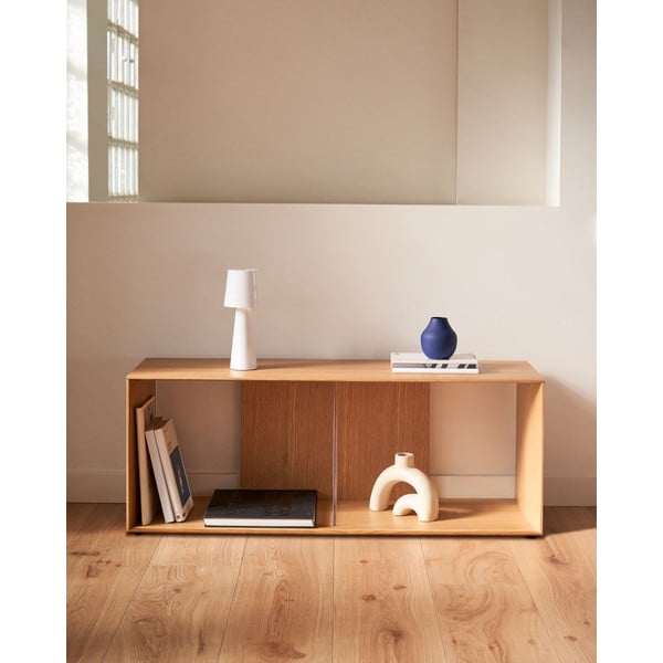 Modulinė lentyna natūralios spalvos iš ąžuolo 101x38 cm Litto – Kave Home-image-3
