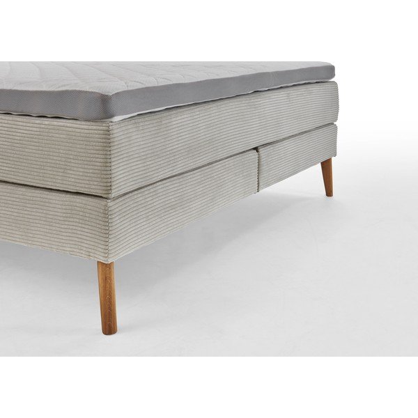 Smėlio spalvos spyruoklinė lova 180x200 cm Linea – Meise Möbel-image-1