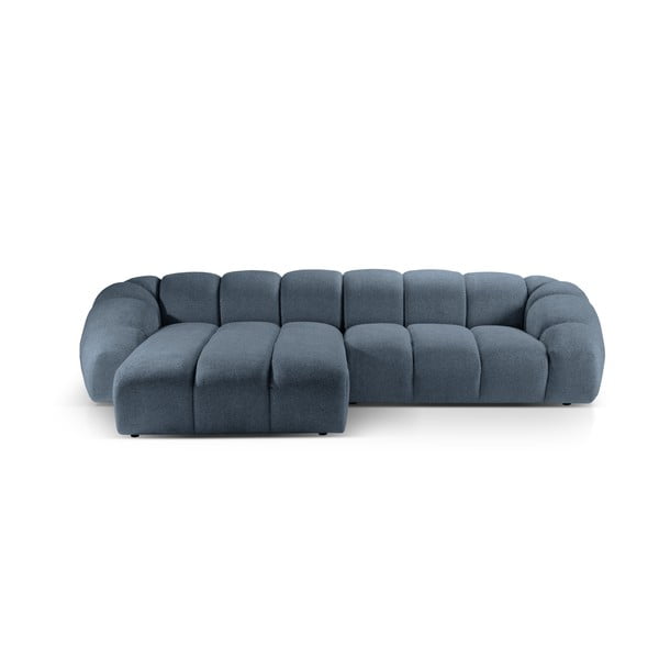 Kampinė sofa mėlynos spalvos (su kairiuoju kampu) Diana – Micadoni 