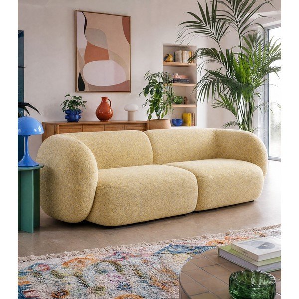 Geltonos spalvos sofa 243 cm Kate – Micadoni -image-4