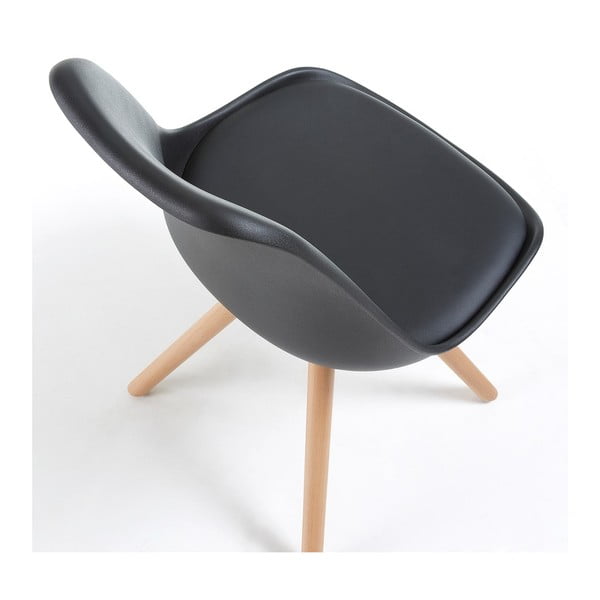 Juoda kėdė su bukmedžio kojomis Bonami Essentials Lumos-image-2